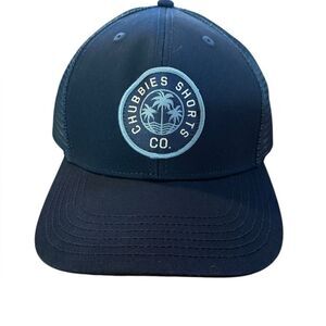 NWT Chubbies Shorts Co. Navy Palm Tree Trucker Mesh Hat